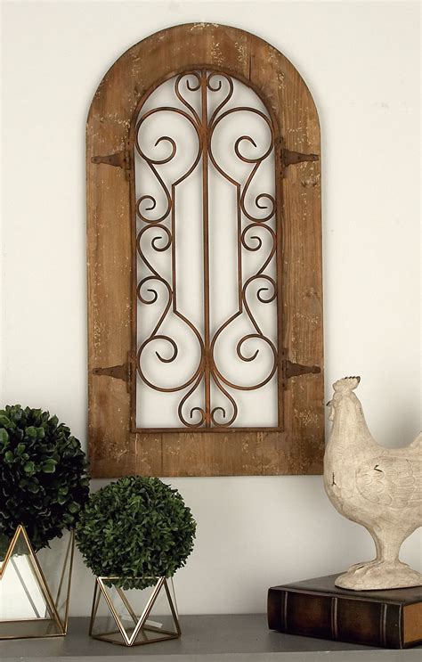 arch metal frame|rustic metal arched wall decor.